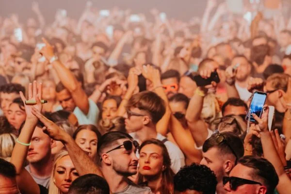 Ibiza crowd at event