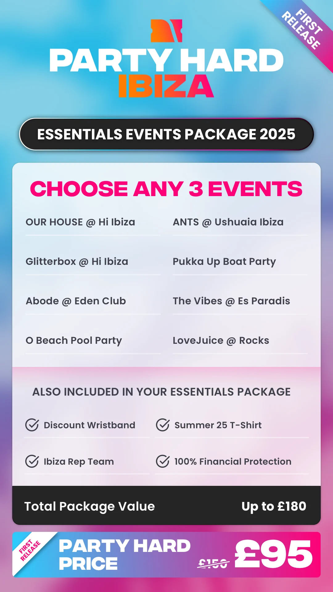 Ibiza Essentials Events Package