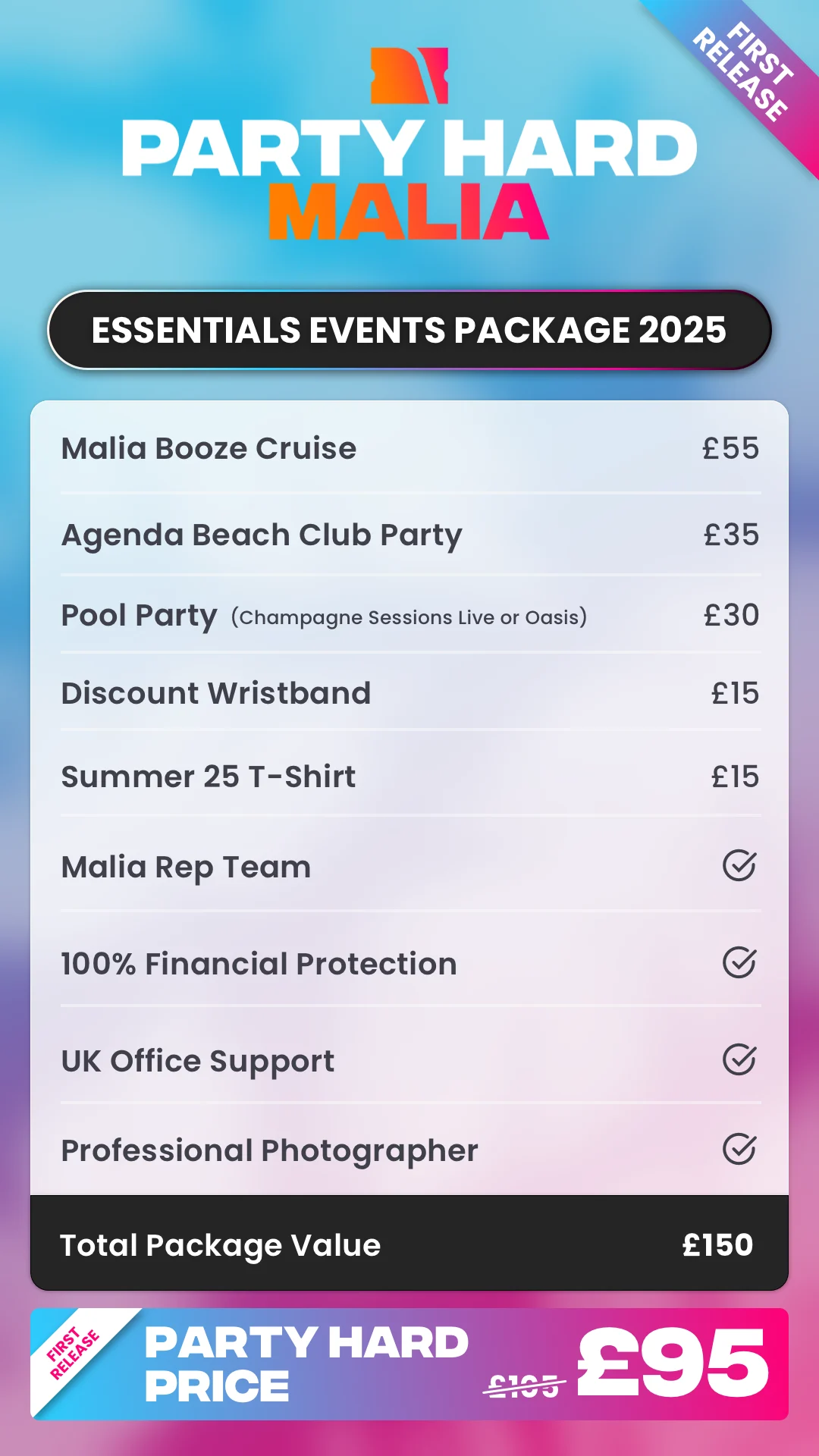 Malia Essentials Events Package 2025