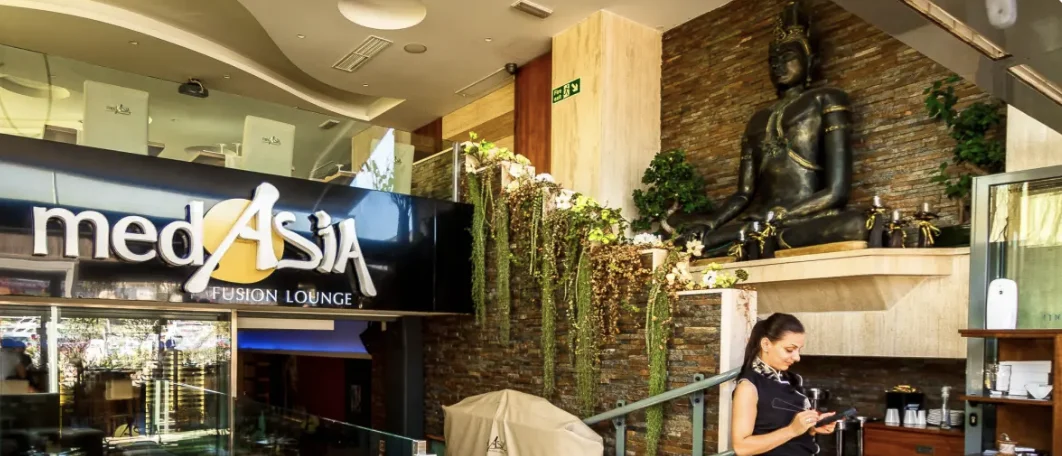 MedAsia Fusion Lounge street view of bar with logo
