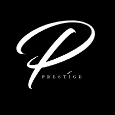 Club Prestige in Ayia Napa, featuring a sleek white logo on a black background, symbolising its stylish nightlife vibe.