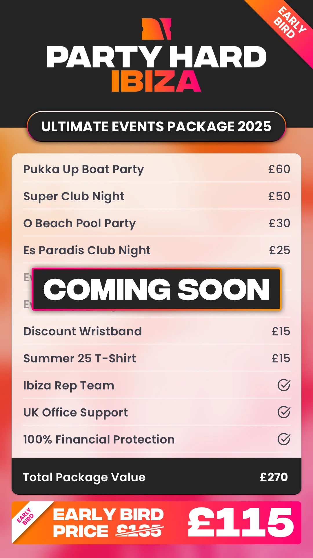 Early Bird Coming Soon UEP - Ibiza