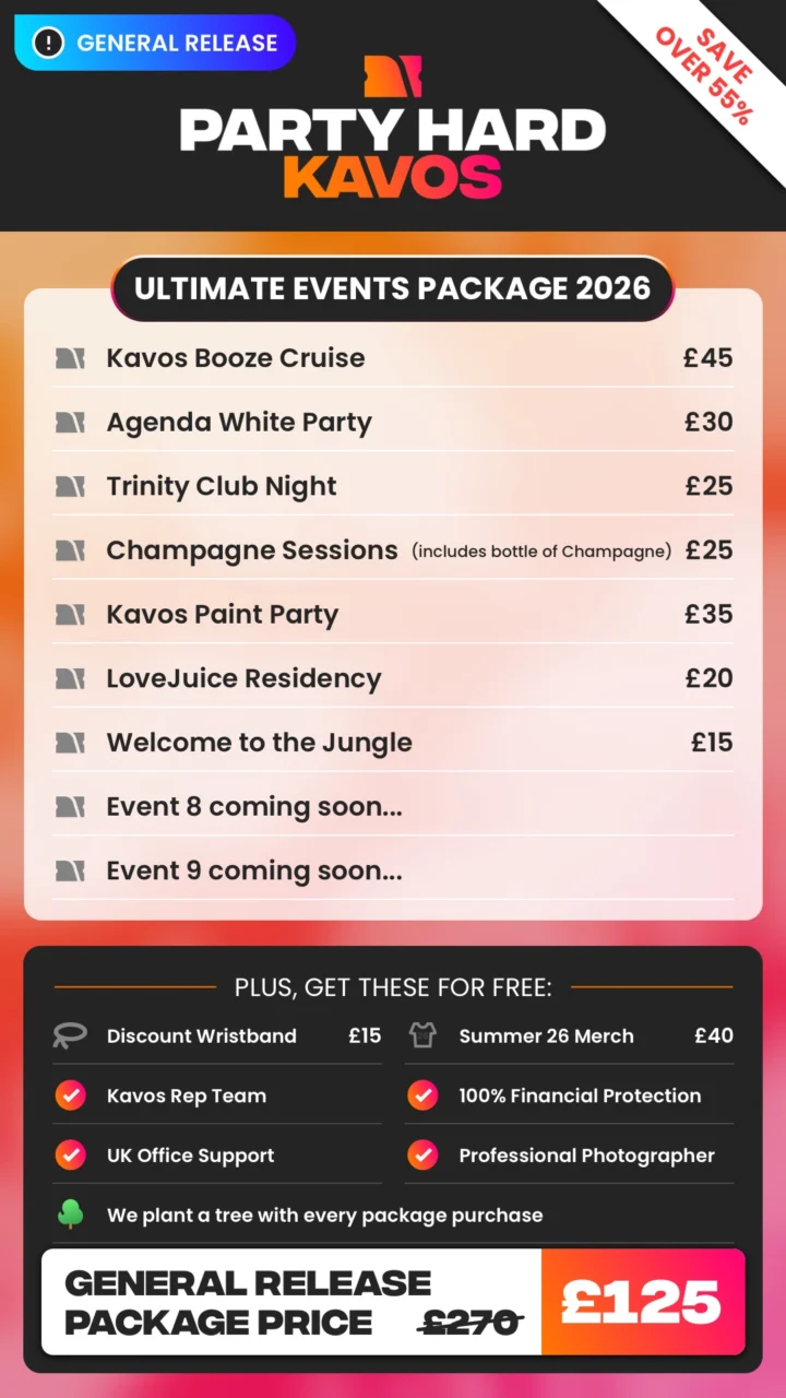 Ibiza General Release Ultimate Events Package