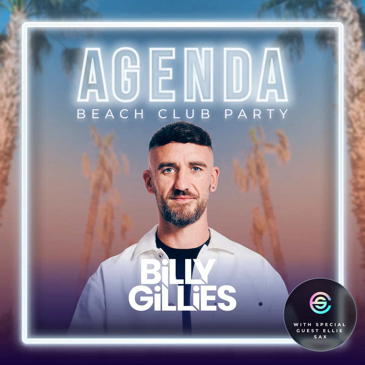 Billy Gillies + Ellie Sax Artist Agenda Beach Club Party Albufeira