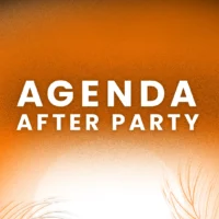 Agenda After Party logo banner in Albufeira.