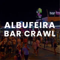 Albufeira Bar Crawl logo banner.