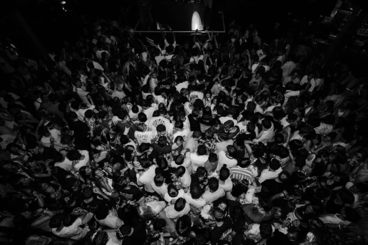 The crowd goes off at Club Heaven Albufeira, packed shoulder to shoulder with partygoers vibing to the beats all night.