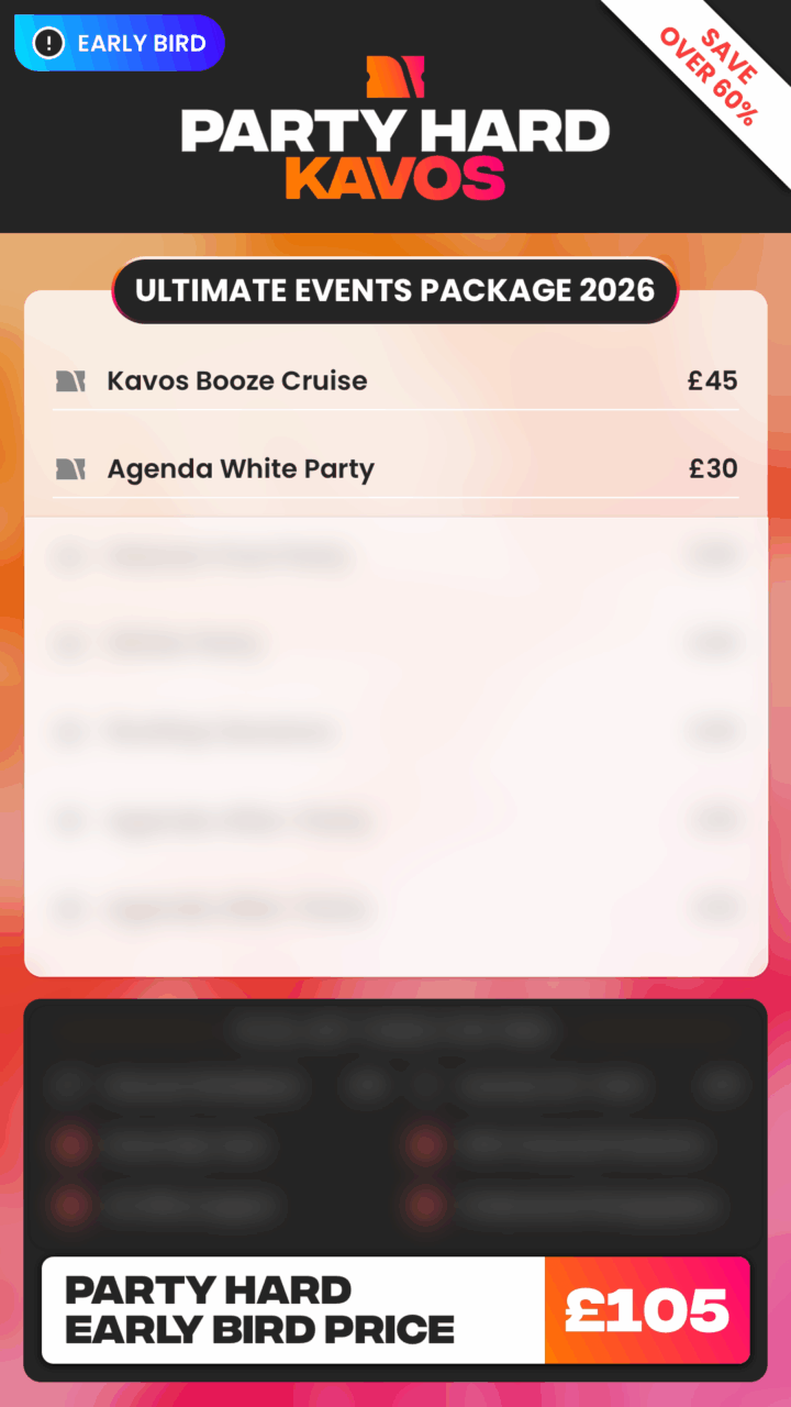 Kavos UEP 2026 Early Bird Package