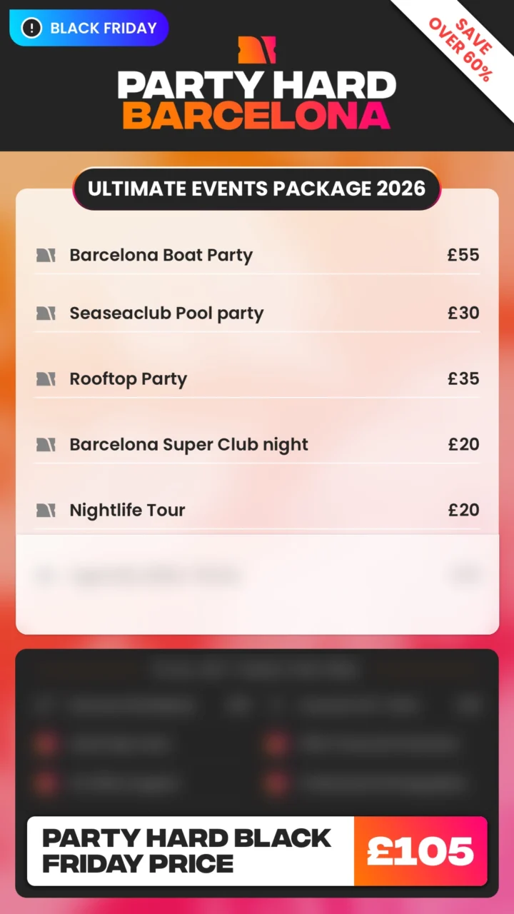 Barcelona Ultimate Events Package Black Friday Price 2026