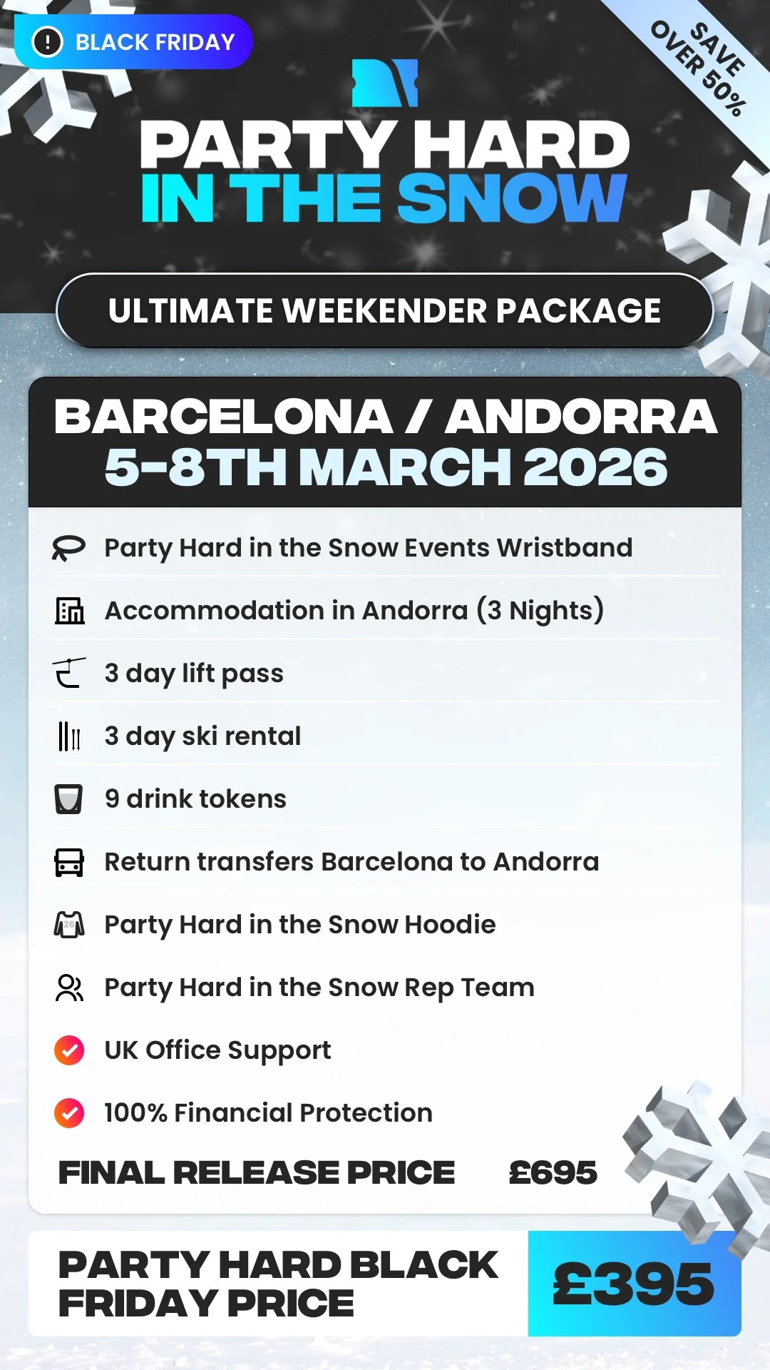 Party Hard In The Snow Premium Package + 1 Extra Night
