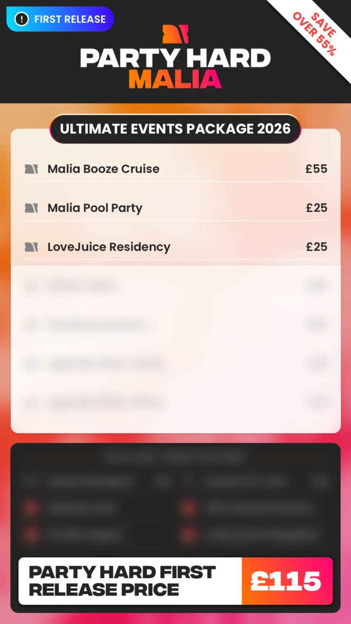 Malia Ultimate Events Package First Release Price 2026