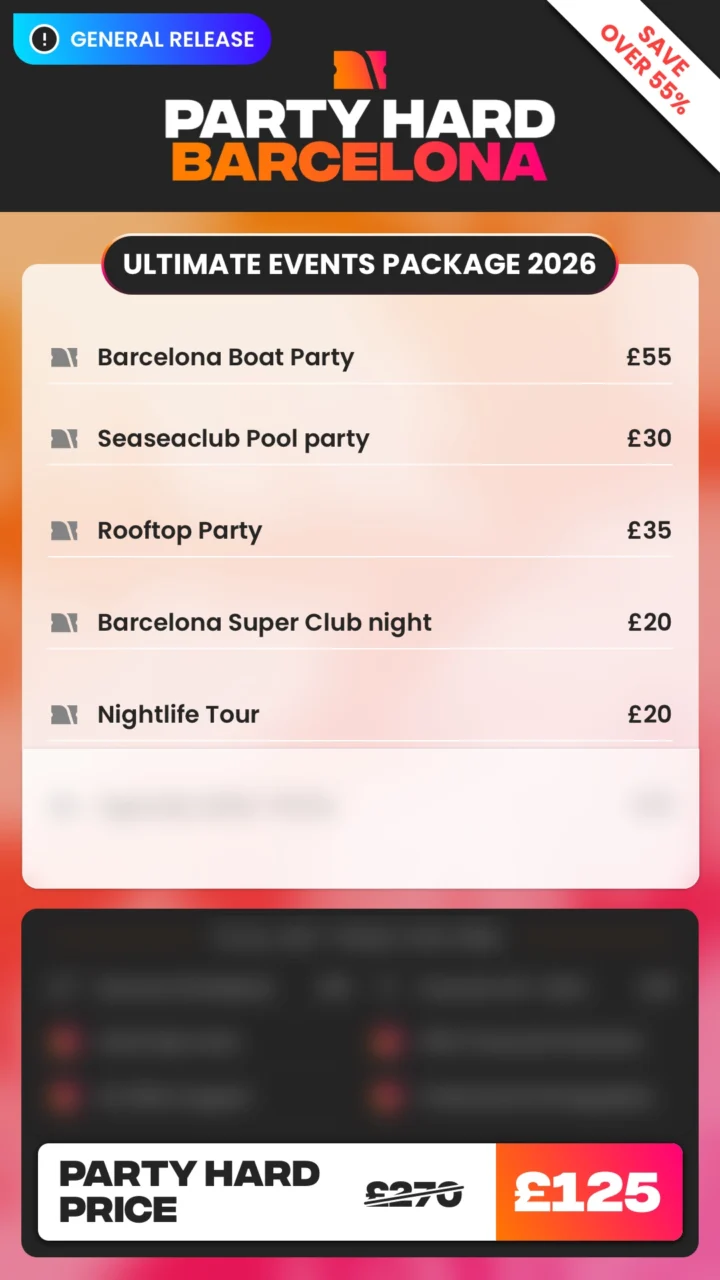 Barcelona General Release Ultimate Events Package